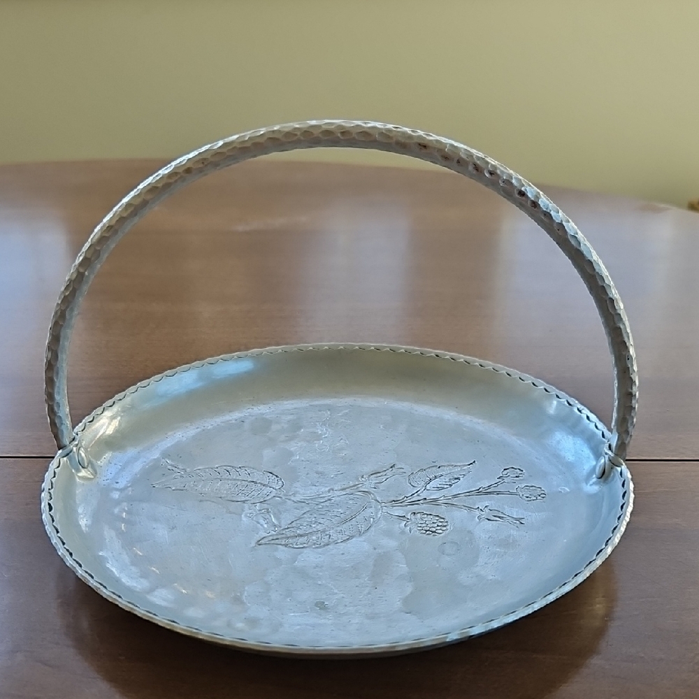 Vintage Farberware Wrought Hammered Aluminum Tray